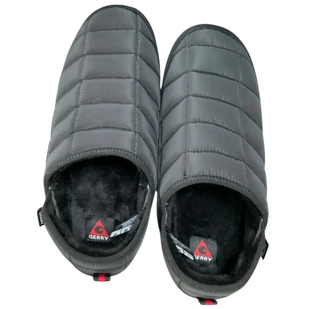Gerry Men’s Black Quilted Slip-Ons Collapsible Heel Size 9 NEW NIB